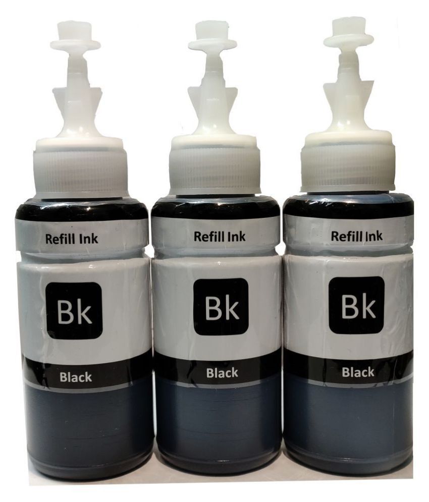 Refill Ink Epson T664 Printer Black Pack Of 3 Ink Bottle For Compatible L1300l130l310220l210 2433
