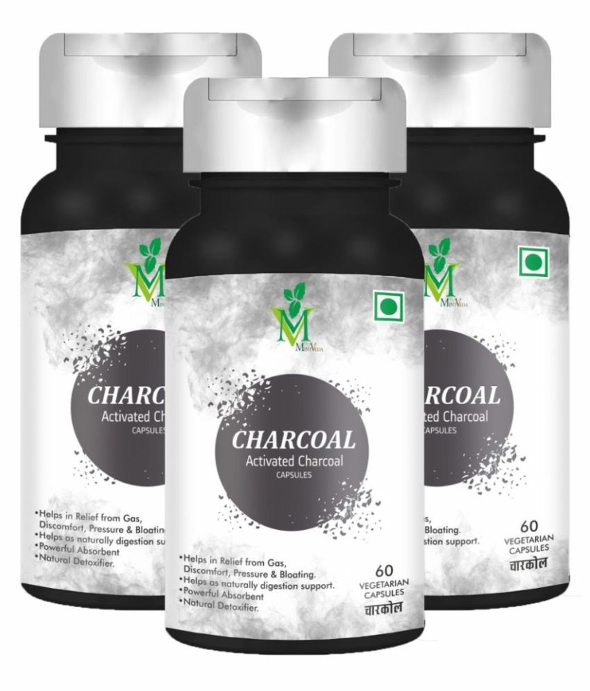 Mint Veda Active Charcoal 180 no.s Vitamins Capsule Pack of 3: Buy Mint ...