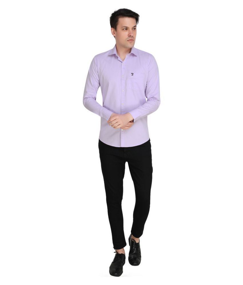 HaveLock Cotton Blend Purple Shirt