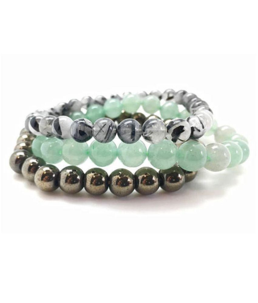 Good Luck & Prosperity Elastic Bracelet Set healing crystals and