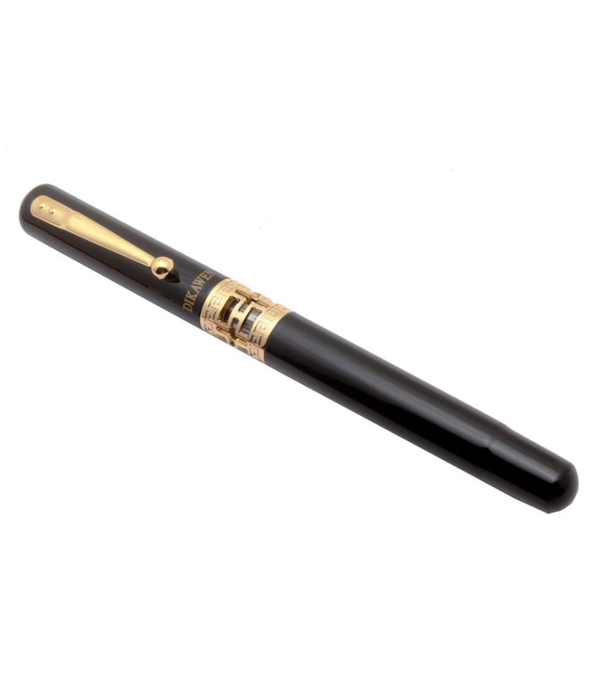     			Exclusive Dikawen Insight 18 CT Gold Plated Rollerball Pen Shine Black