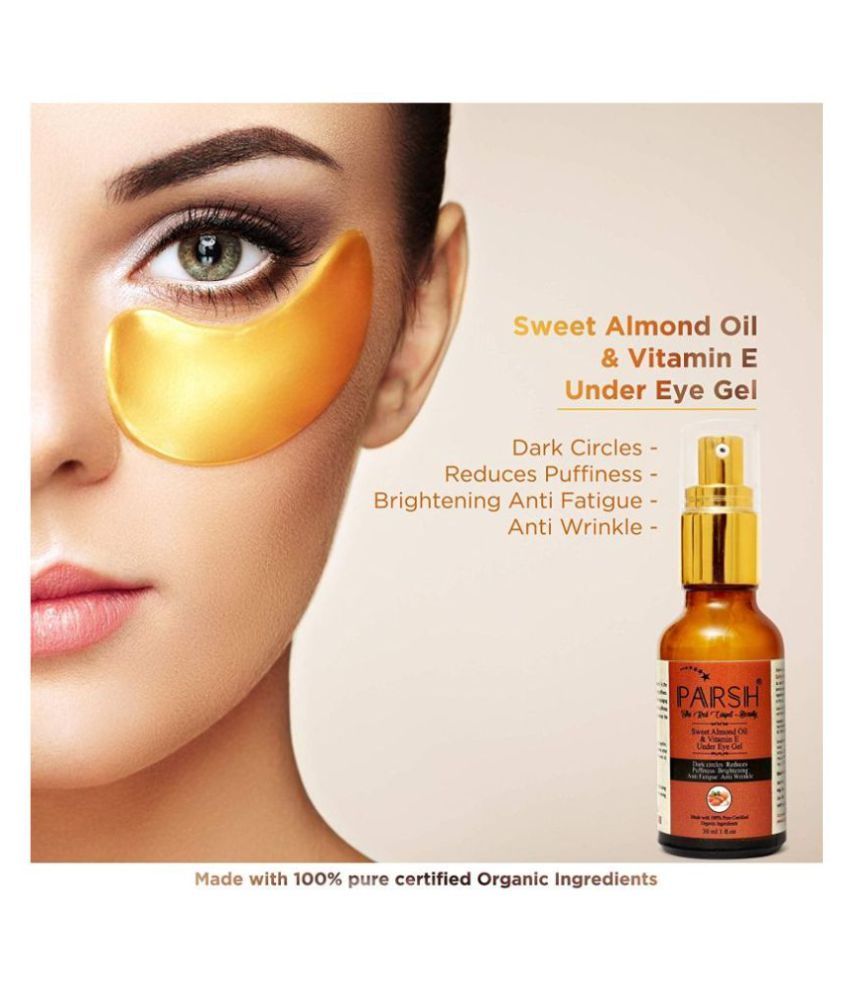 Parsh Under Eye Gel with Sweet Almond Oil & Vitamin E Eye Mask 30 mL