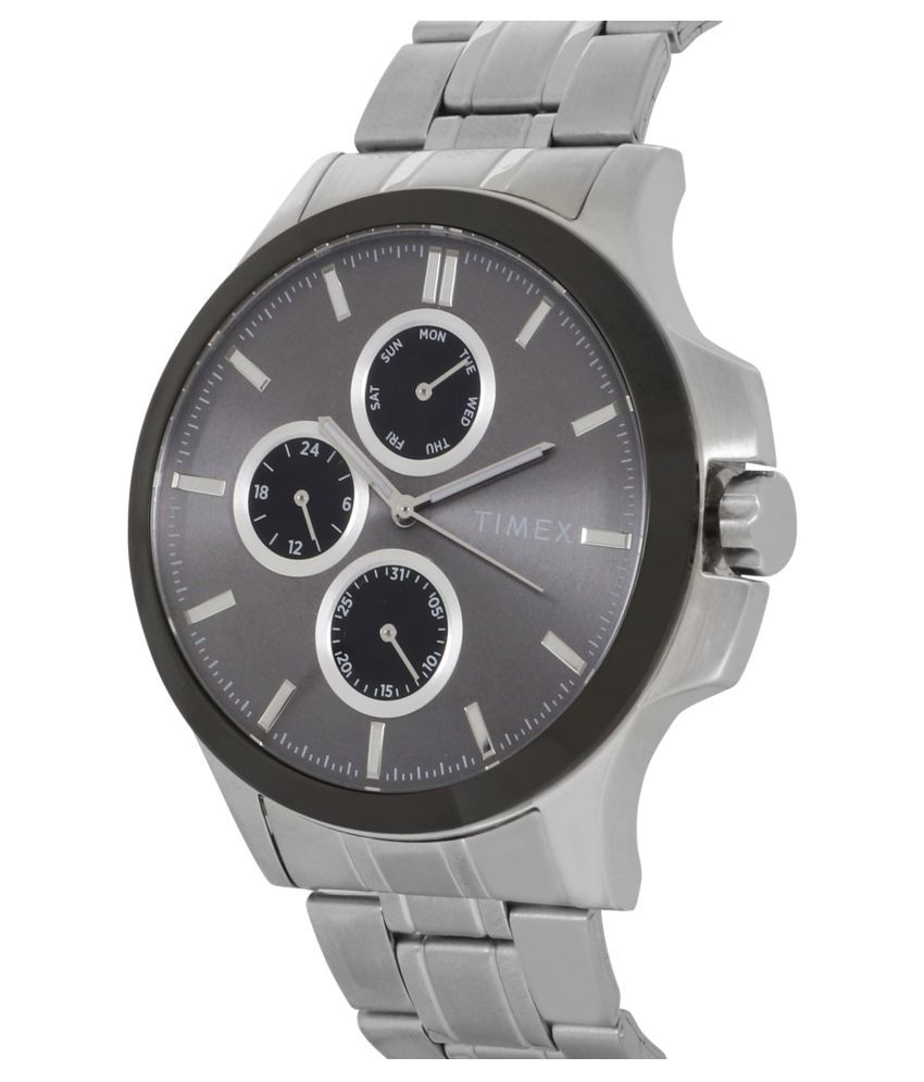 timex grey analog watch