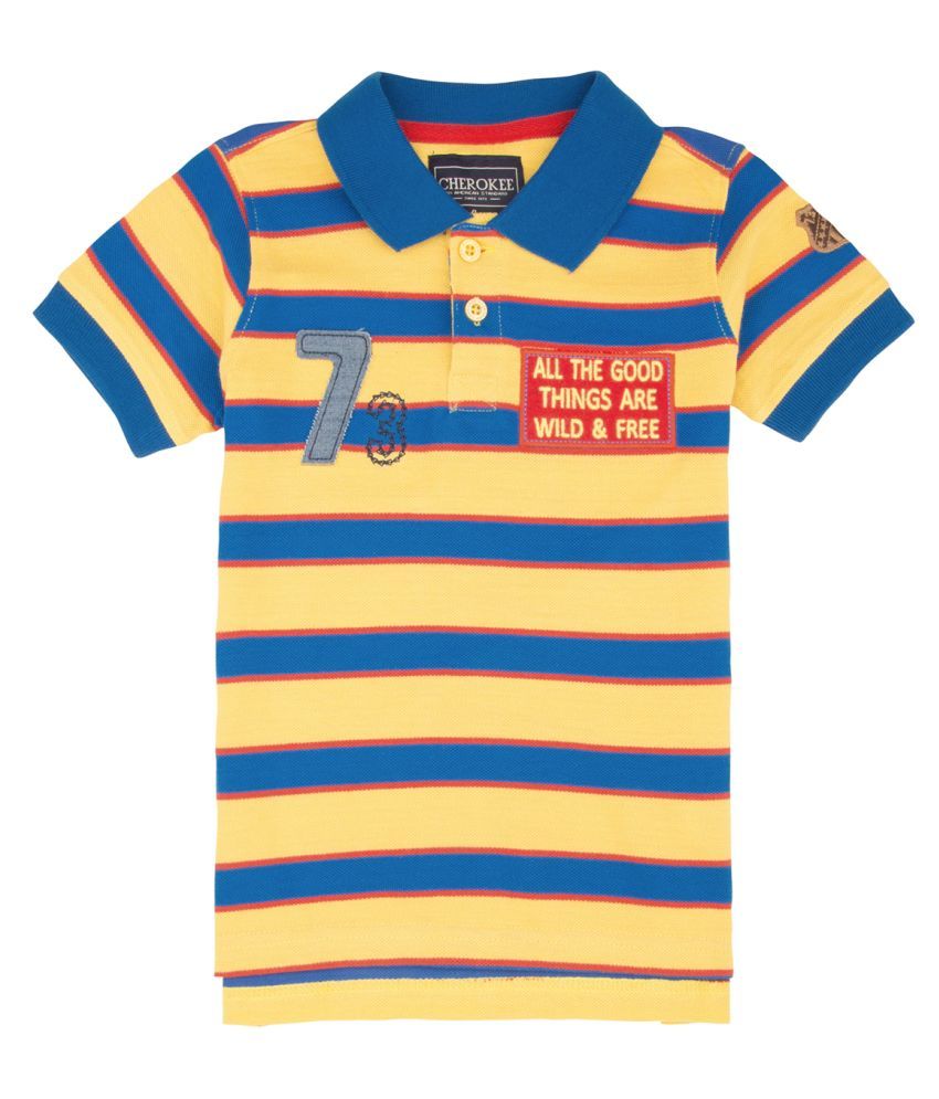 striped cotton polo shirt