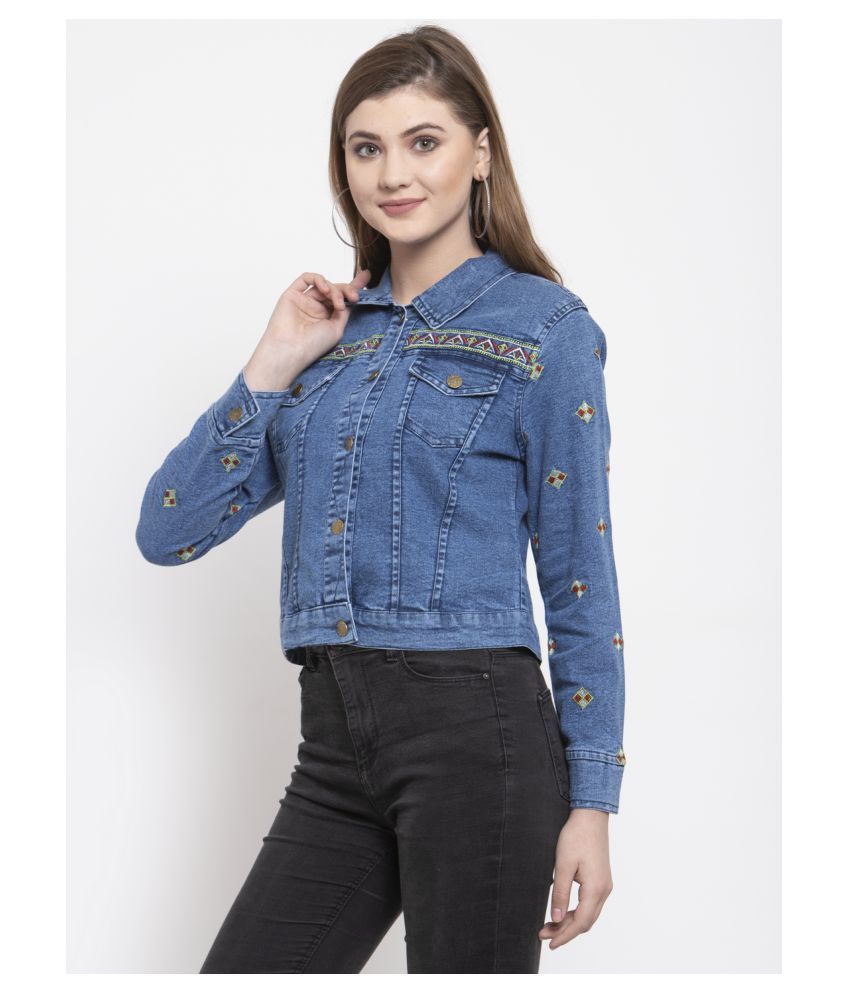 denim ethnic jacket