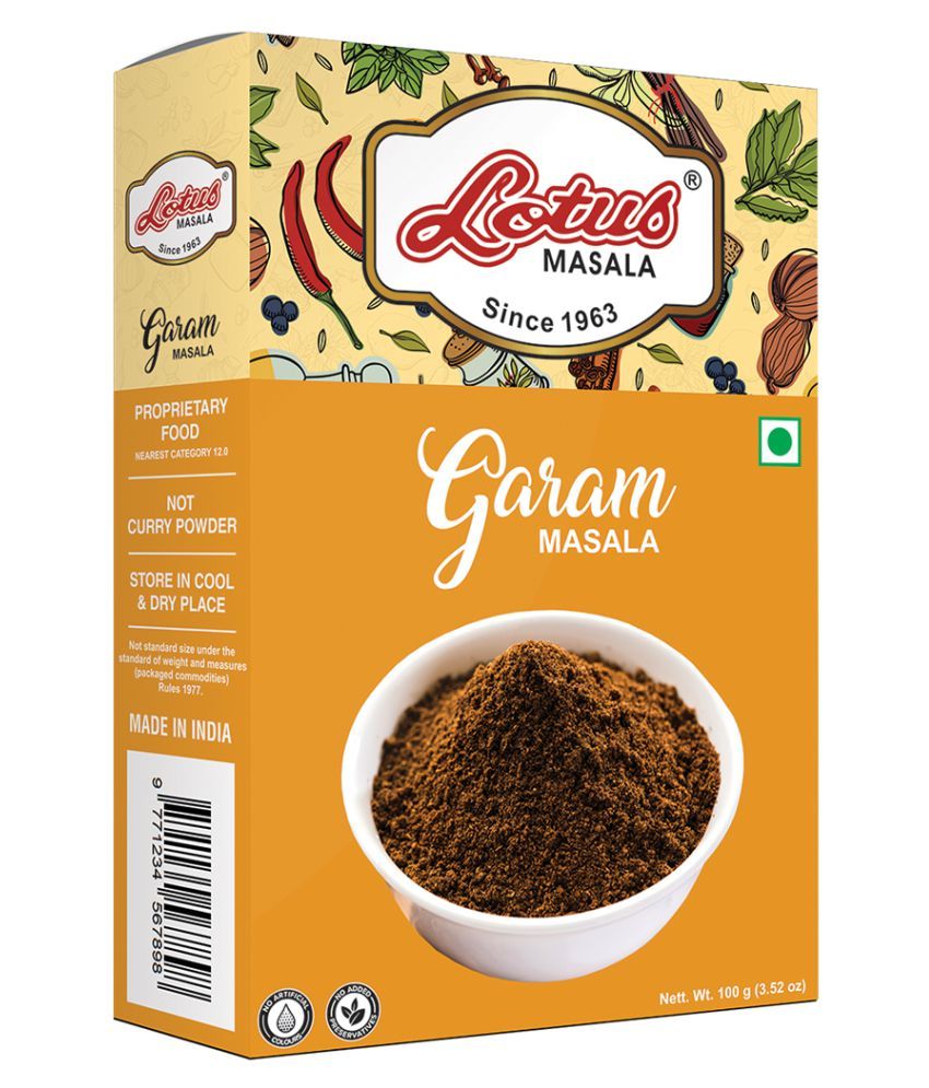 lotus Masala Garam Masala Powder 100 gm Pack of 5 Buy lotus Masala