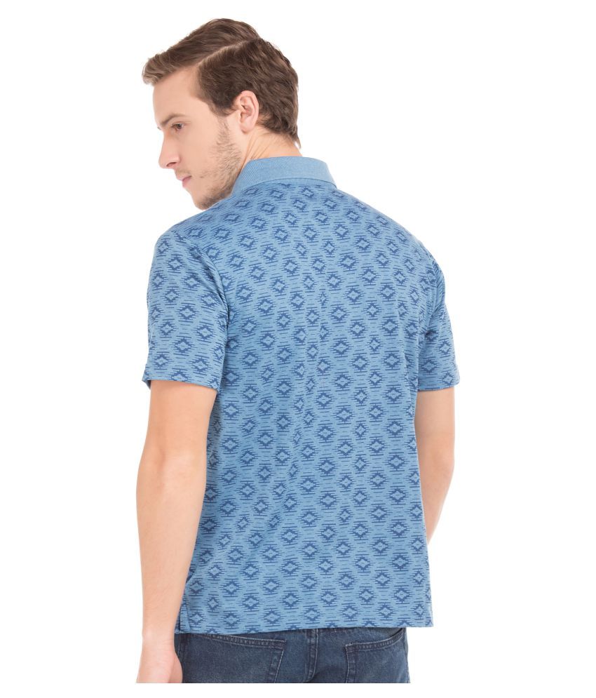 Cherokee Blue Printed Polo T Shirt - Buy Cherokee Blue Printed Polo T ...