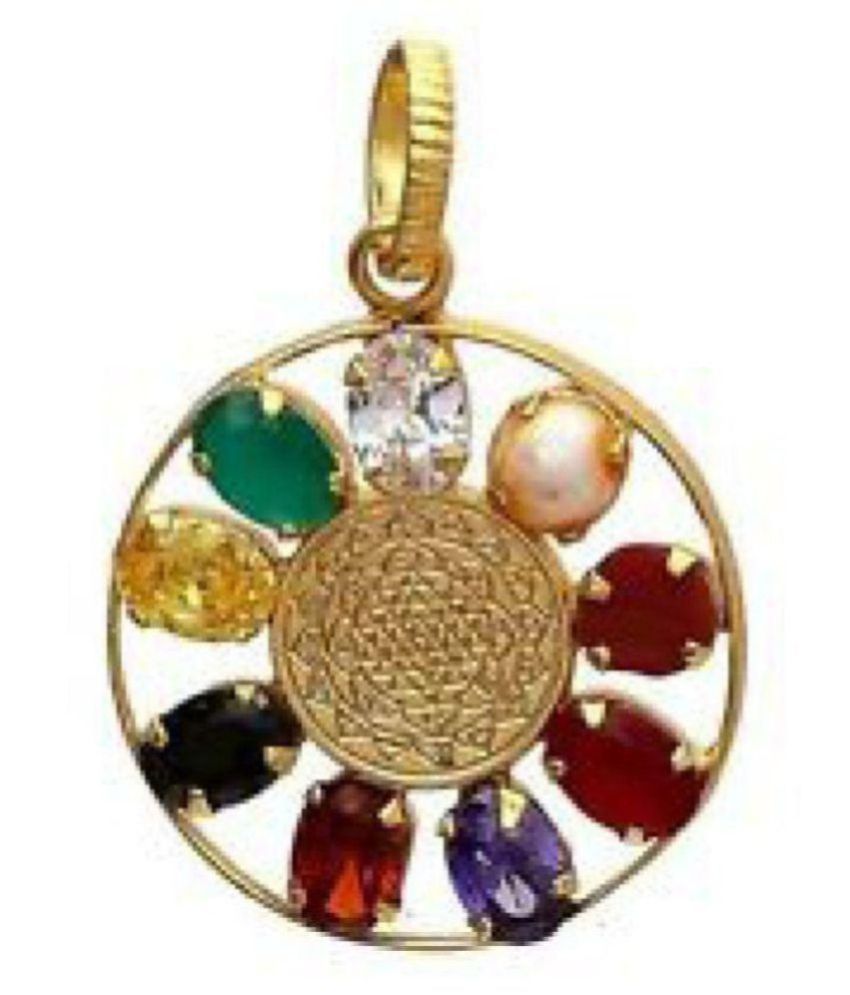     			Green Spiritual Orginal Astro Navratna Pendant - Pack of 1