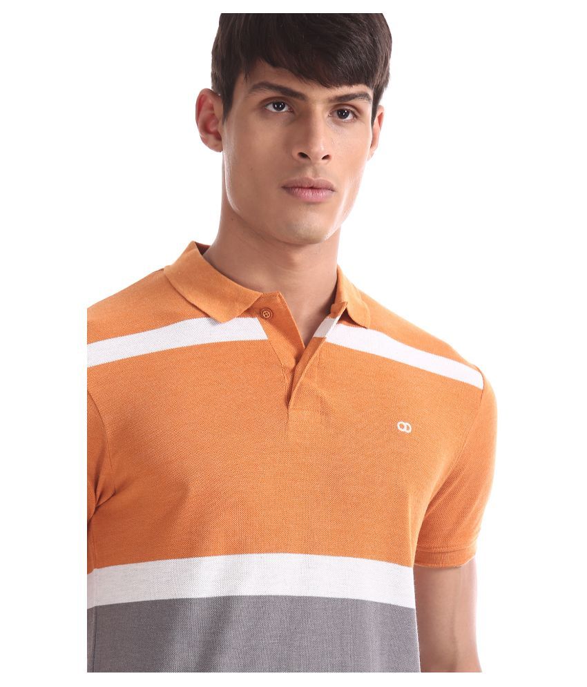 orange stripe polo