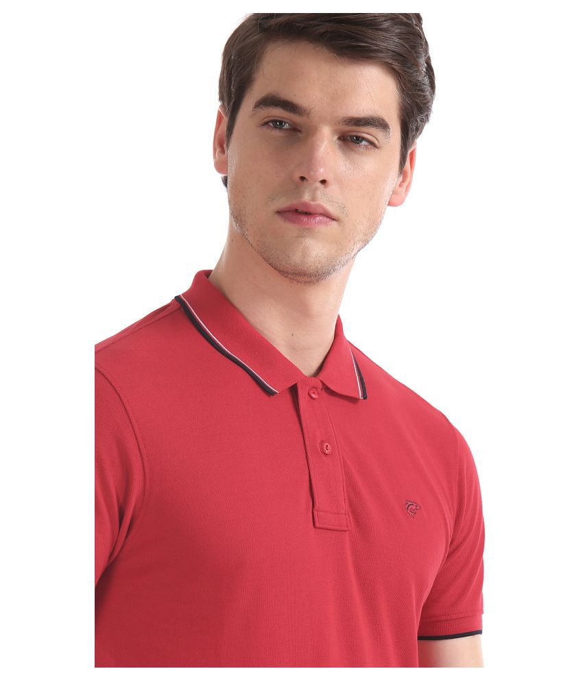 Ruggers Red Plain Polo T Shirt - Buy Ruggers Red Plain Polo T Shirt ...