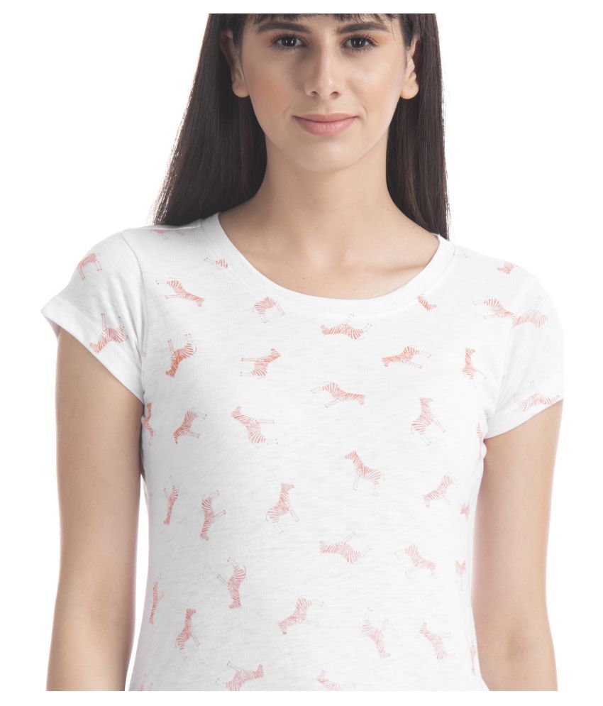 Buy Sugr Cotton White TShirts Online at Best Prices in India Snapdeal