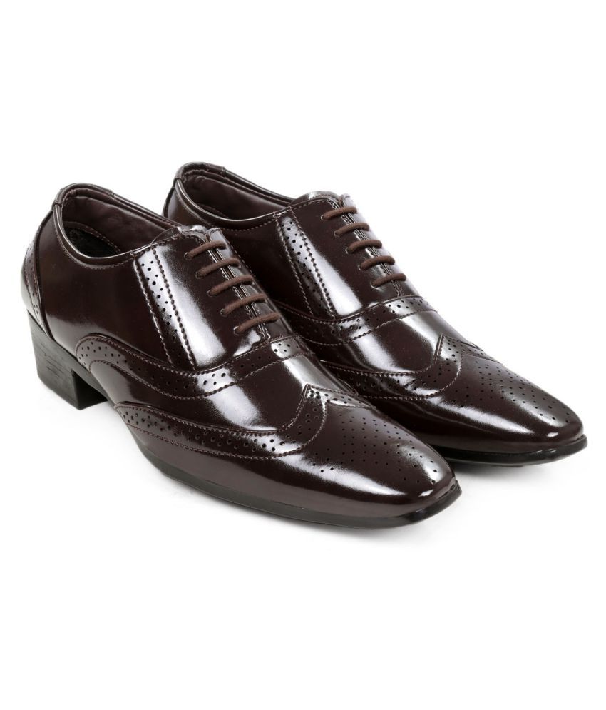     			YUVRATO BAXI Brogue Artificial Leather Brown Formal Shoes