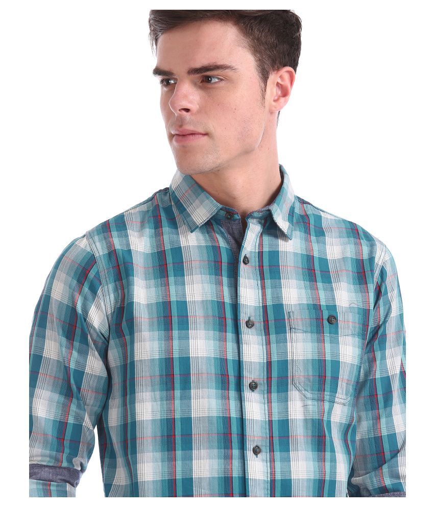 Cherokee 100 Percent Cotton Blue Shirt - Buy Cherokee 100 Percent ...