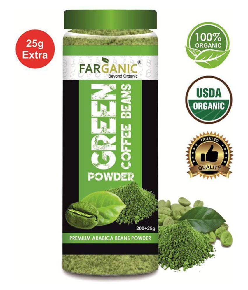 Farganic Organic Premium Arabica Green Coffee Beans Powder Ideal for