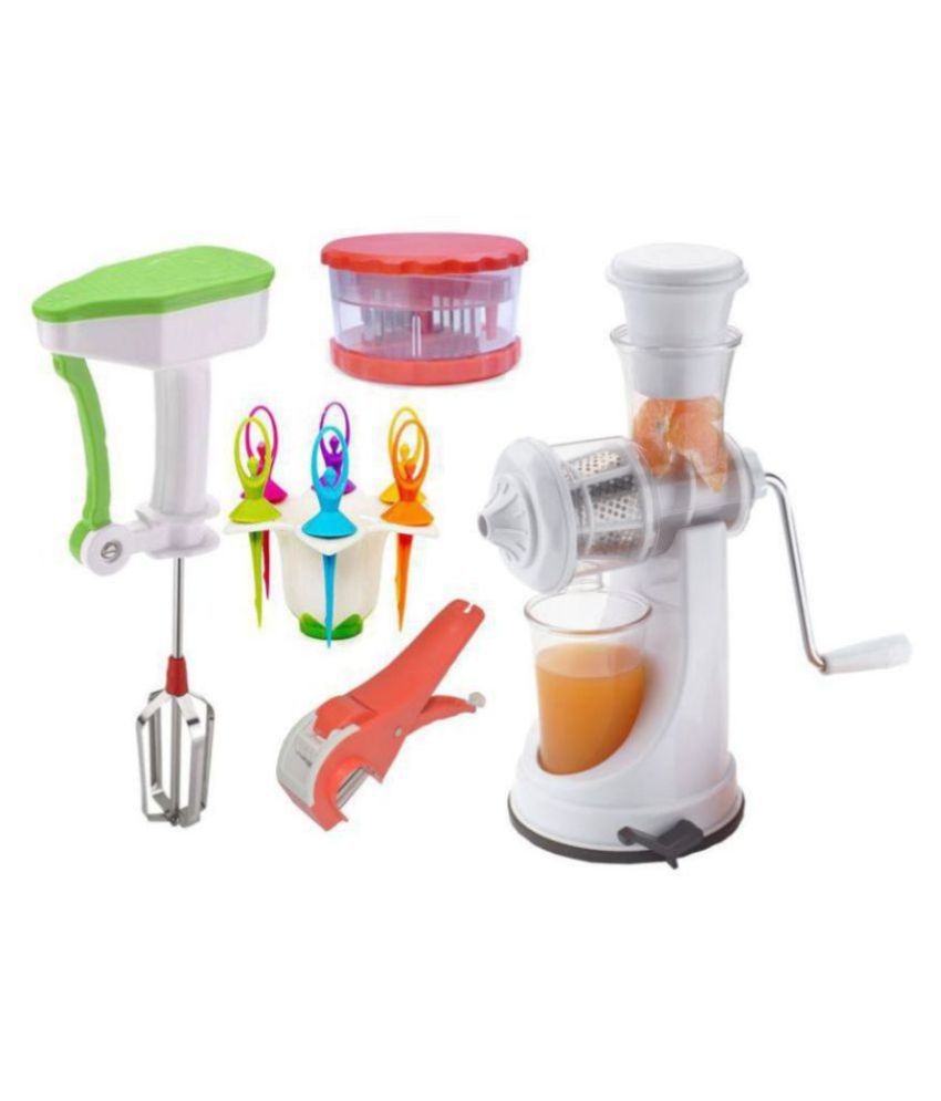     			Analog Kitchenware Power Free Hand Juicer + Vegetable Cutter + Power Free Hand Juicer + Multiuse Crusher + Dancing Doll