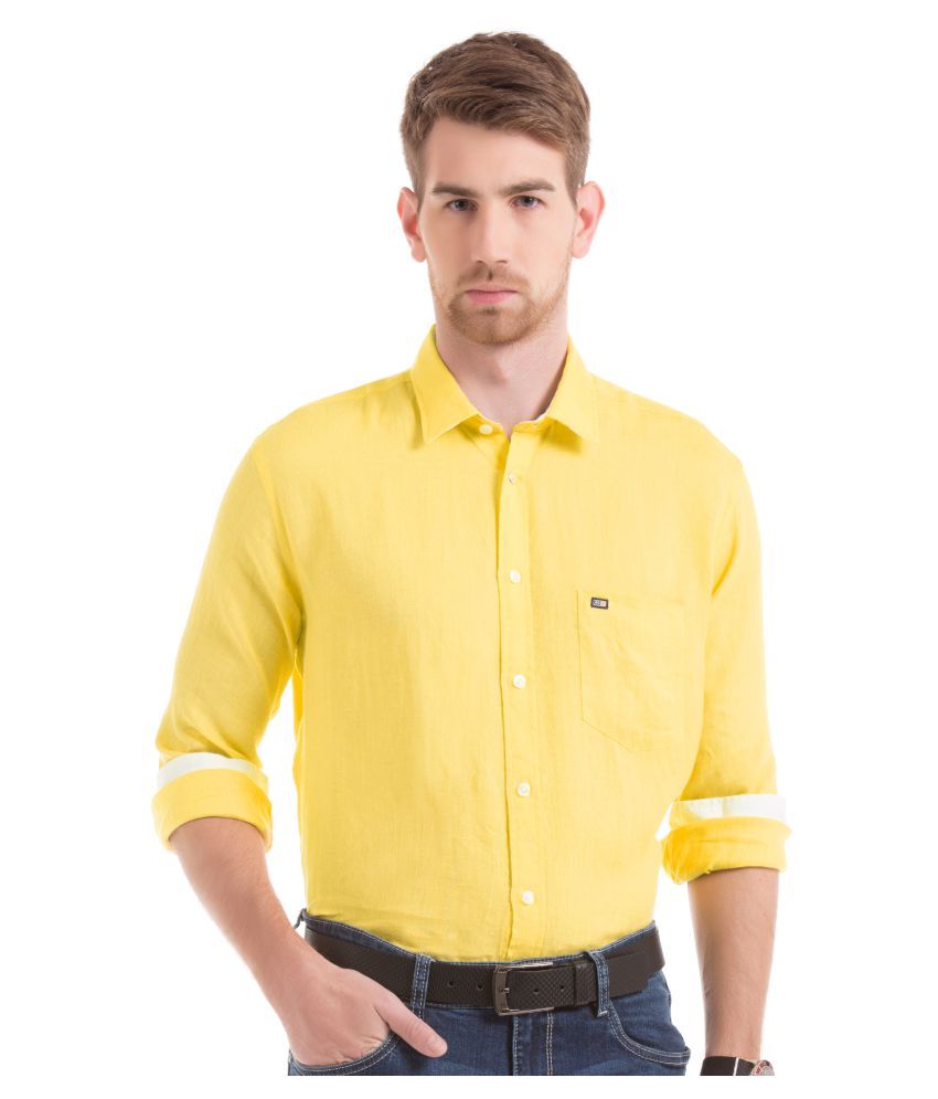 Arrow Linen Yellow Shirt - Buy Arrow Linen Yellow Shirt ...