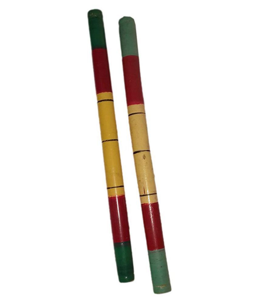     			Kaku Fancy Dresses Wooden Dandiya Stick 6 Pair