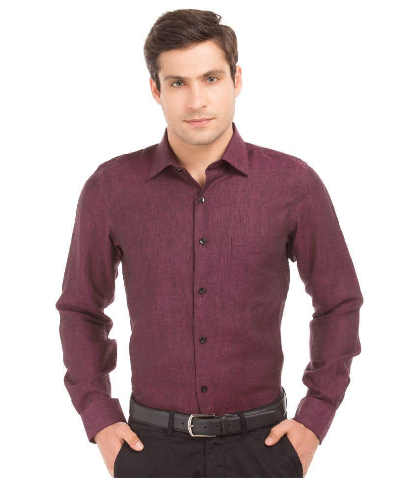 Arrow Linen Purple Solids Formal Shirt - Buy Arrow Linen Purple Solids ...