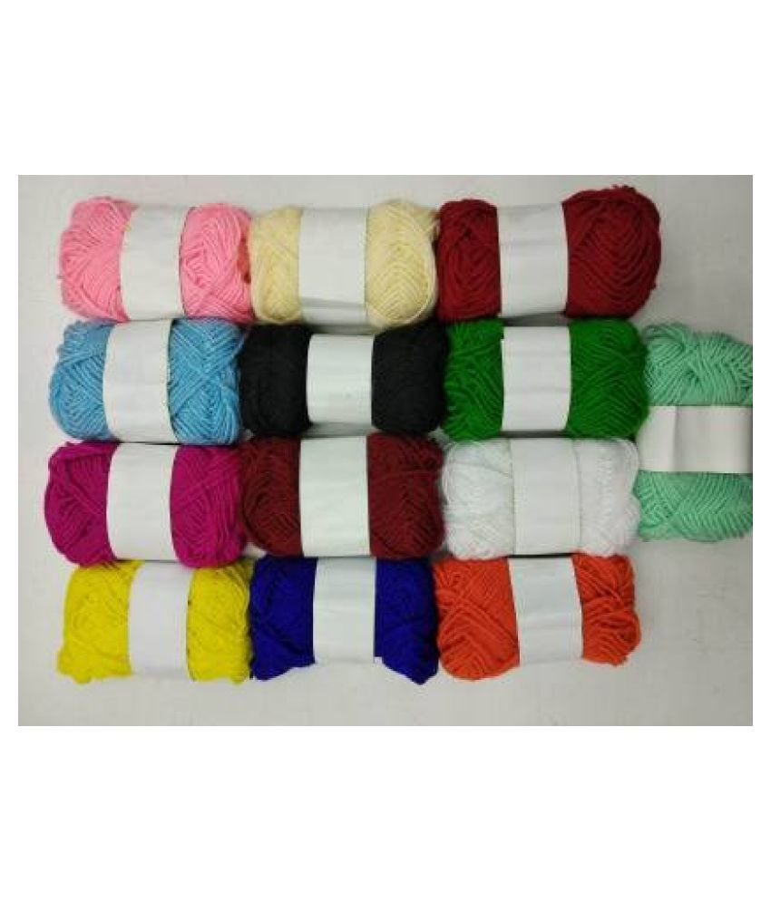 Hand Knitting Art Craft Soft Fingering Crochet Hook Yarn ...