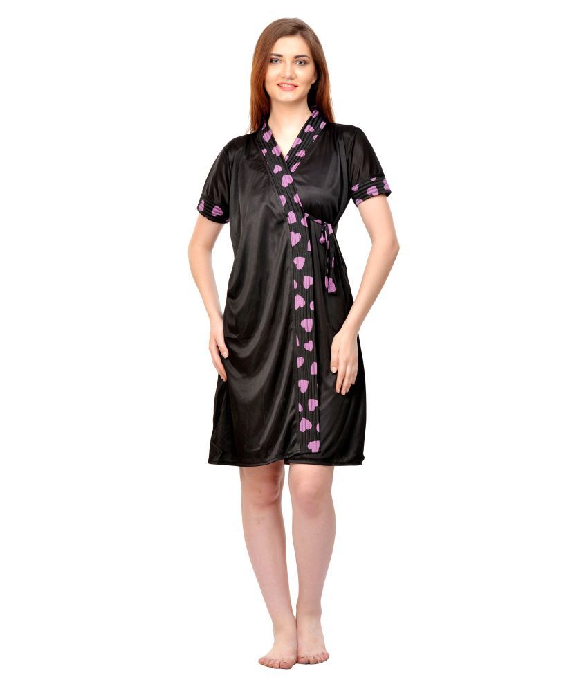 Buy Boosah Poly Satin Nighty And Night Gowns Multi Color Online At Best