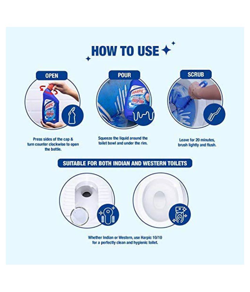 Harpic Toilet Cleaner Ready to Use Liquid Orange 1 Pack of 4 Buy