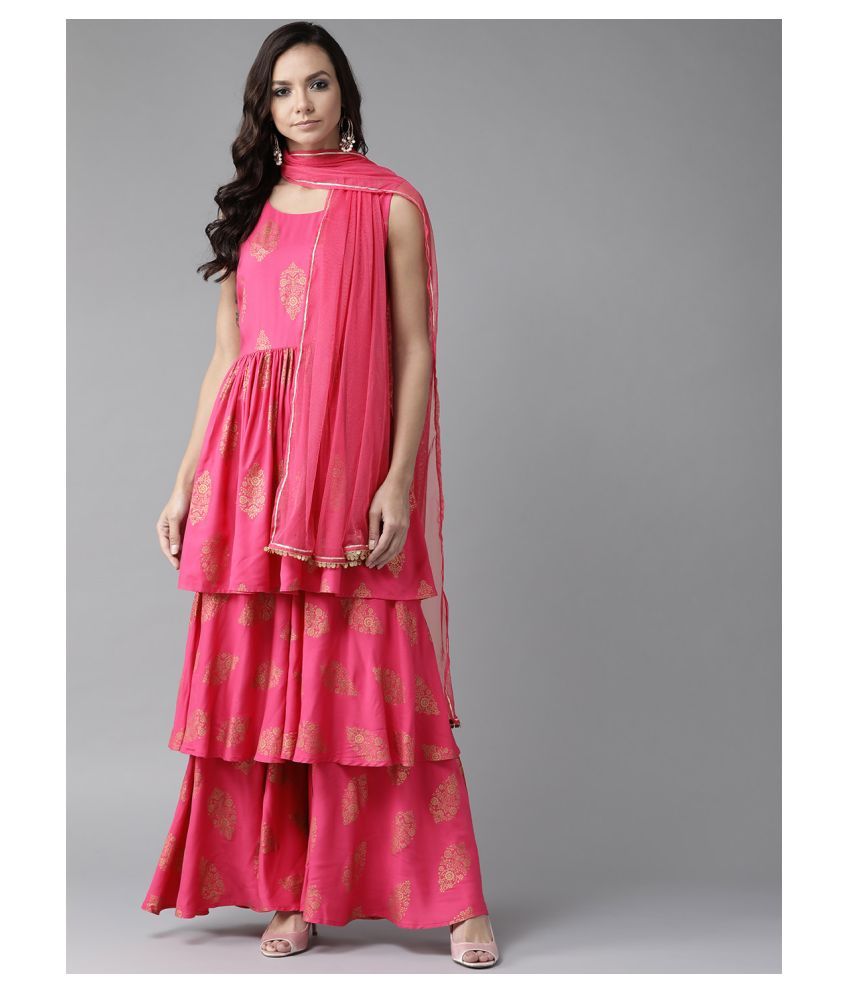 kurti with sharara suit