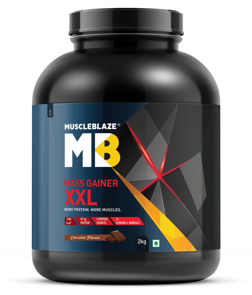 MuscleBlaze Mass Gainer XXL (Chocolate, 2 kg / 4.4 lb, 20 Servings)