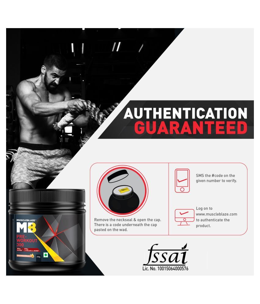MuscleBlaze PRE Workout 300 250 gm Buy MuscleBlaze PRE