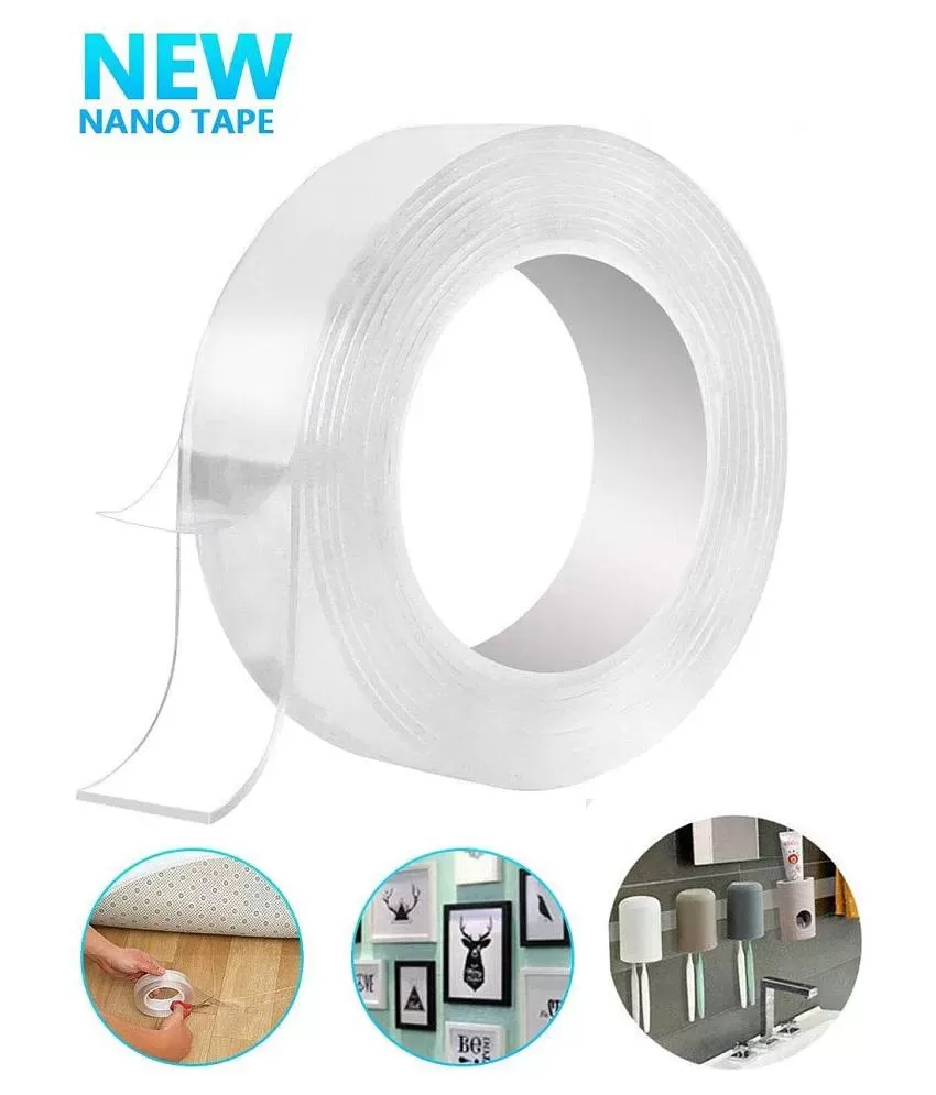 Buy Double sided Nano Strong Grip Waterproof Traceless Removable Washable  Adhesive Reusable Tape Online at Best Price in India - Snapdeal