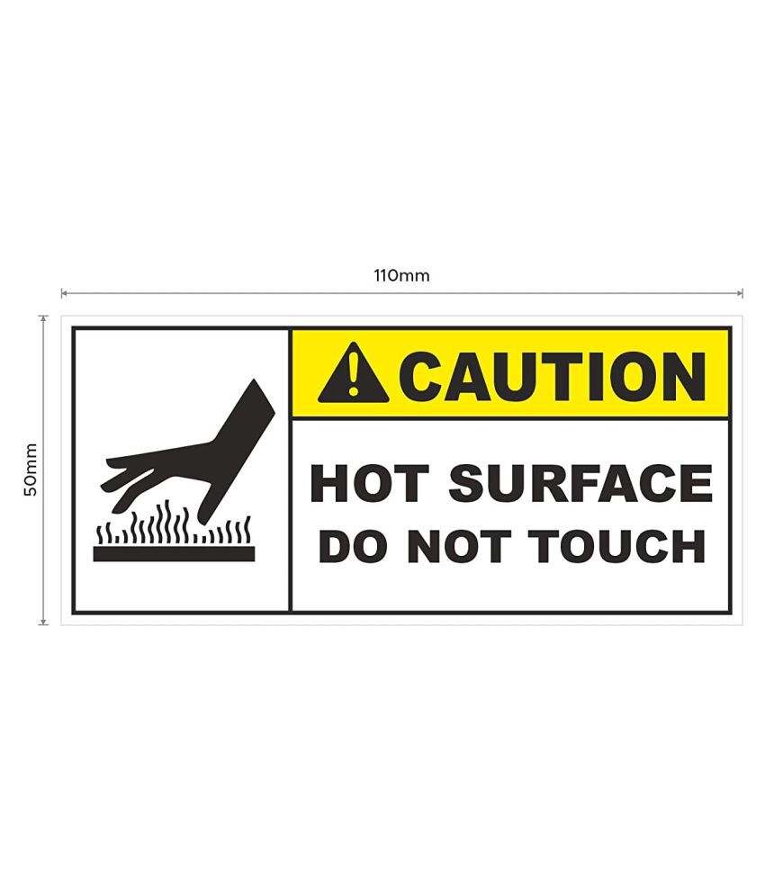     			Rangvishwa Enterprises Hot Surface Do Not Touch Sticker ( 11 x 5 cms )