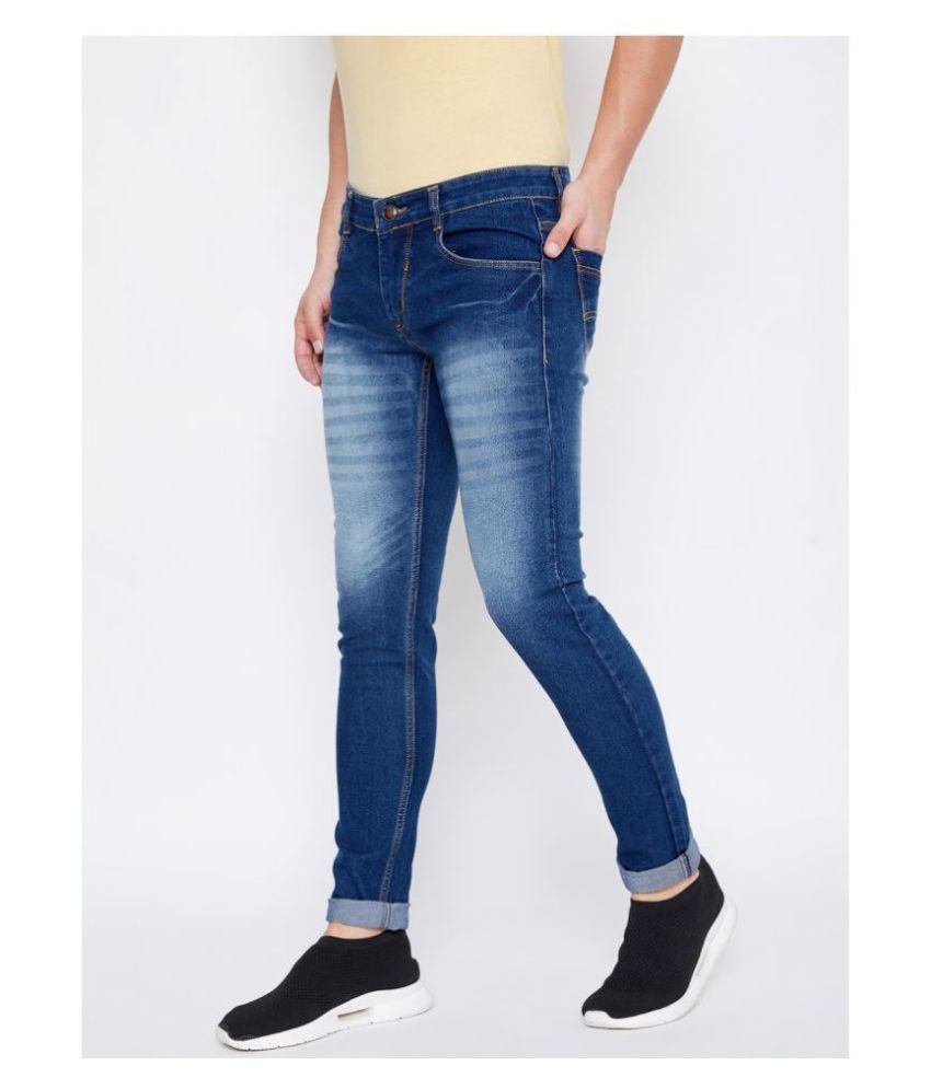 Dom & B Blue Slim Jeans - Buy Dom & B Blue Slim Jeans Online At Best ...