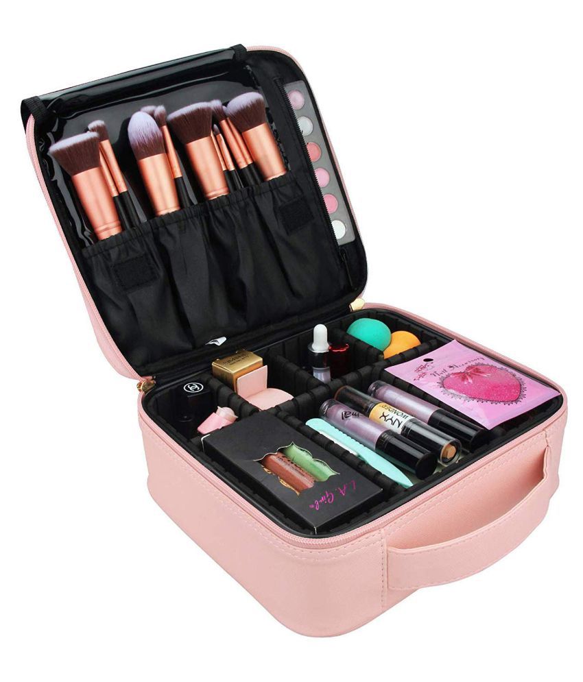     			House Of Quirk Pink Makeup Cosmetic Storage Case