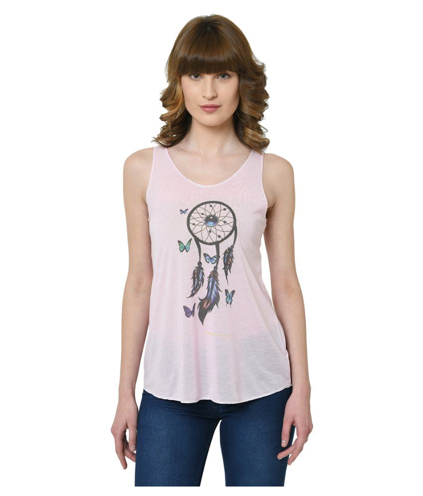     			Vimal Jonney Poly Cotton Tank Tops - Pink