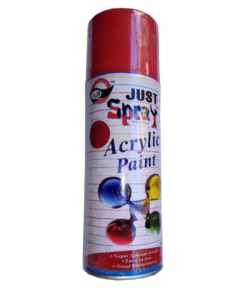 JUST SPRAY P O RED Color Multipurpose General Spray Paint for CarM Bike