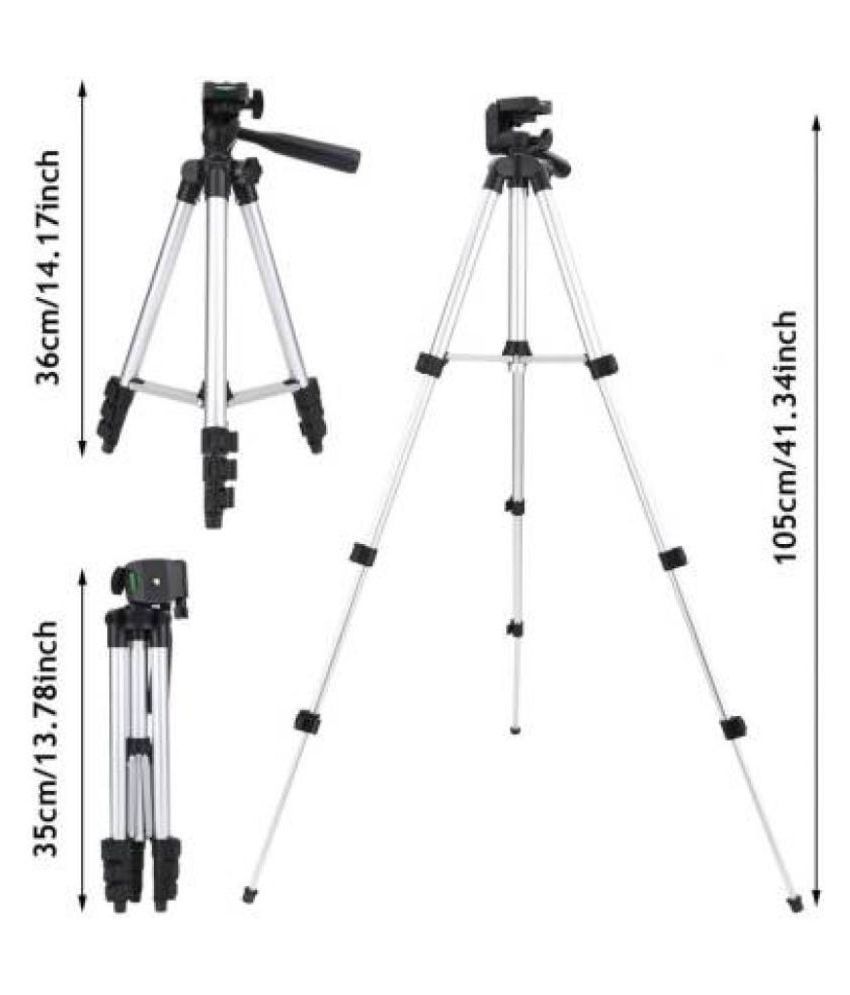 LIKEZON Camera Tripod Stand With 3Way Head Tripod for Digital Camera