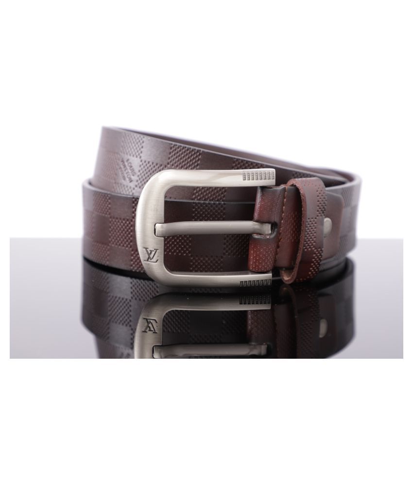 LV Belt Brown Leather Casual Belt: Buy Online at Low Price in India - Snapdeal