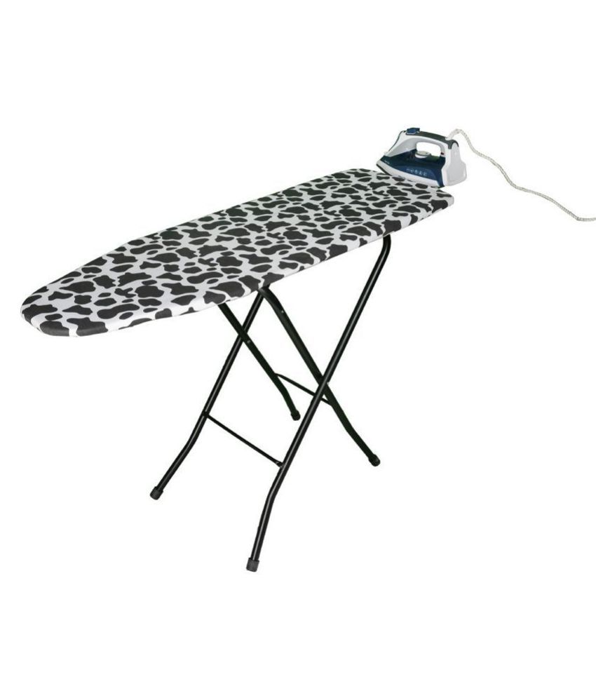 Store56 Wooden Ironing Board Made by Powder Coated Heavy Duty Mild Steel in Black Color Buy