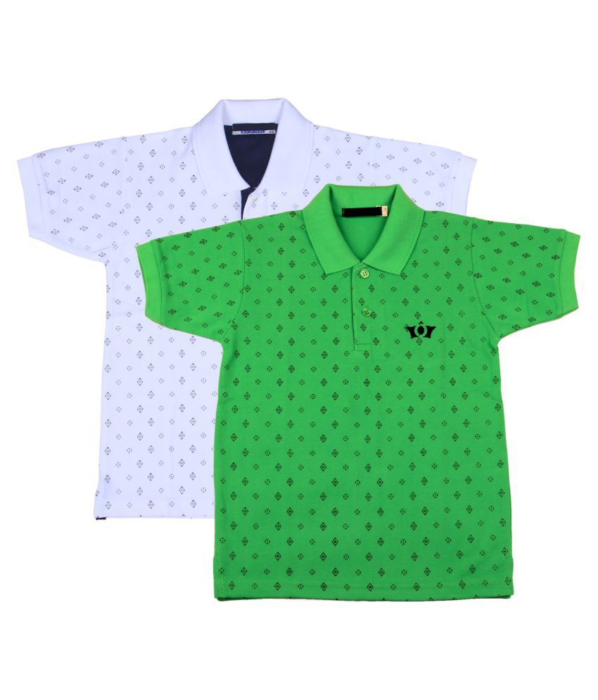 Neuvin Printed Cotton Polo TShirts for Boys (Pack of 2)