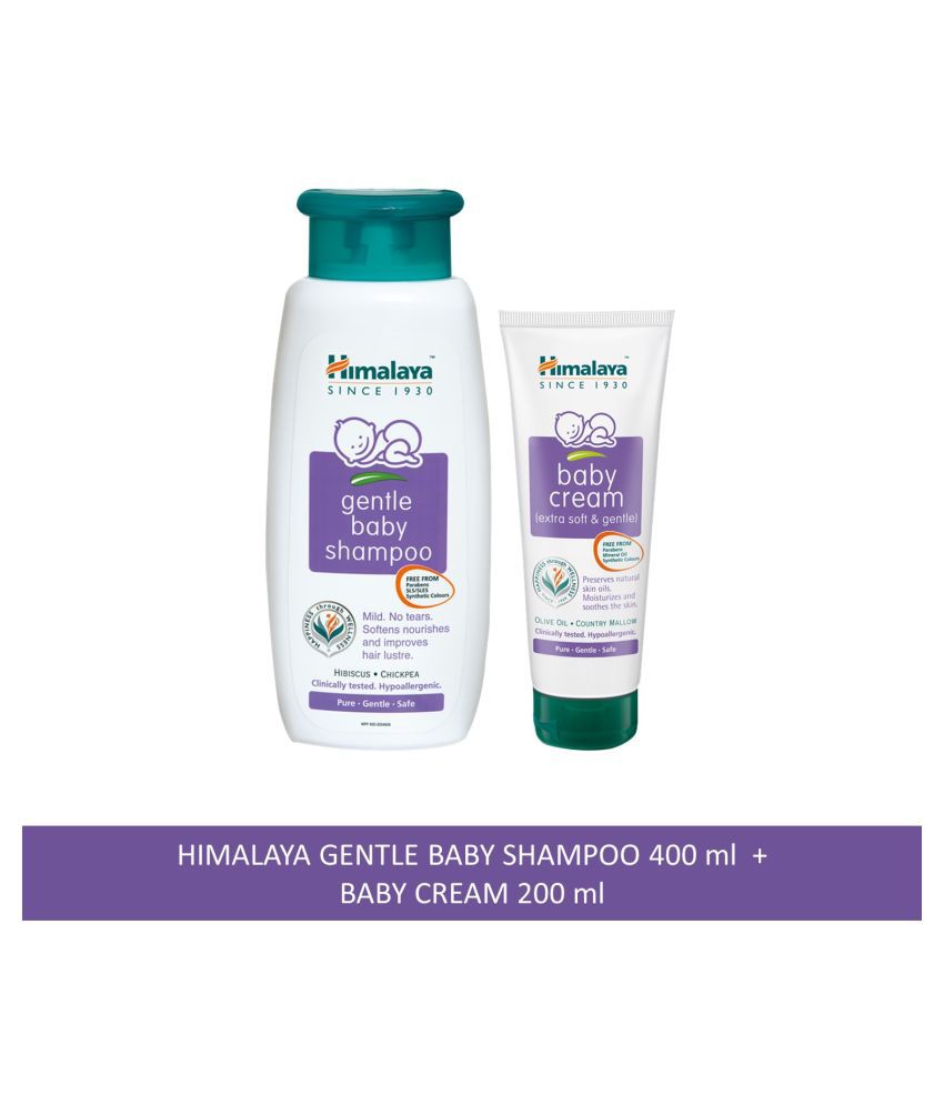     			Himalaya  Baby Cream 200 ML Gentle Baby Shampoo 400ML India Combo