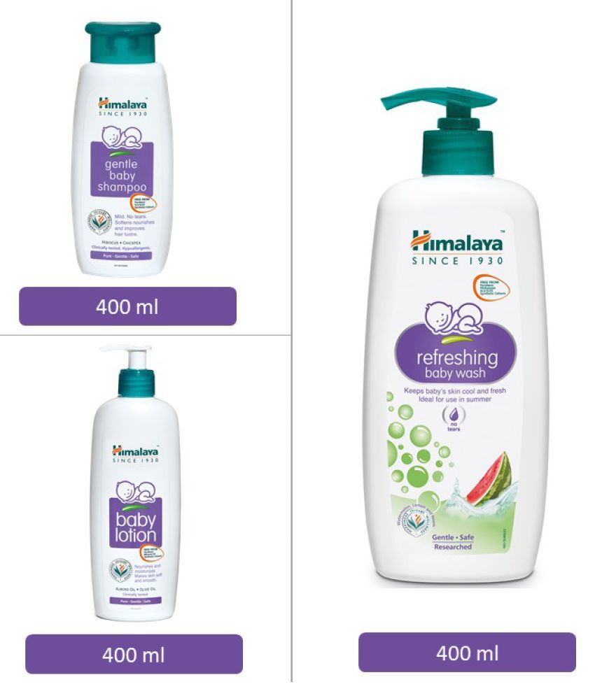 Himalaya Baby Lotion 400ML,Gentle Baby Shampoo 400ML India,Refreshing