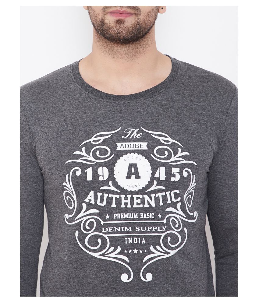 grey printed t shirt