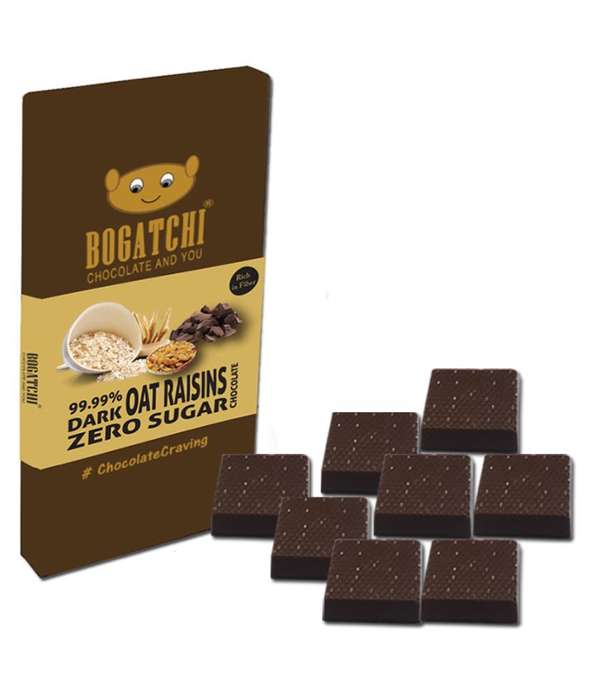 BOGATCHI 99% Dark Oats 8 Bites Raisins  Dark Chocolate 80 g