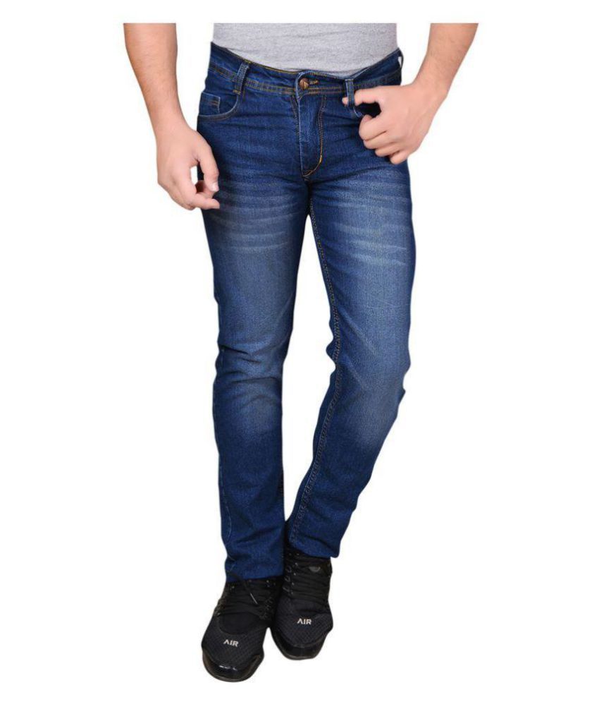 Dom & B Blue Slim Jeans - Buy Dom & B Blue Slim Jeans Online At Best ...