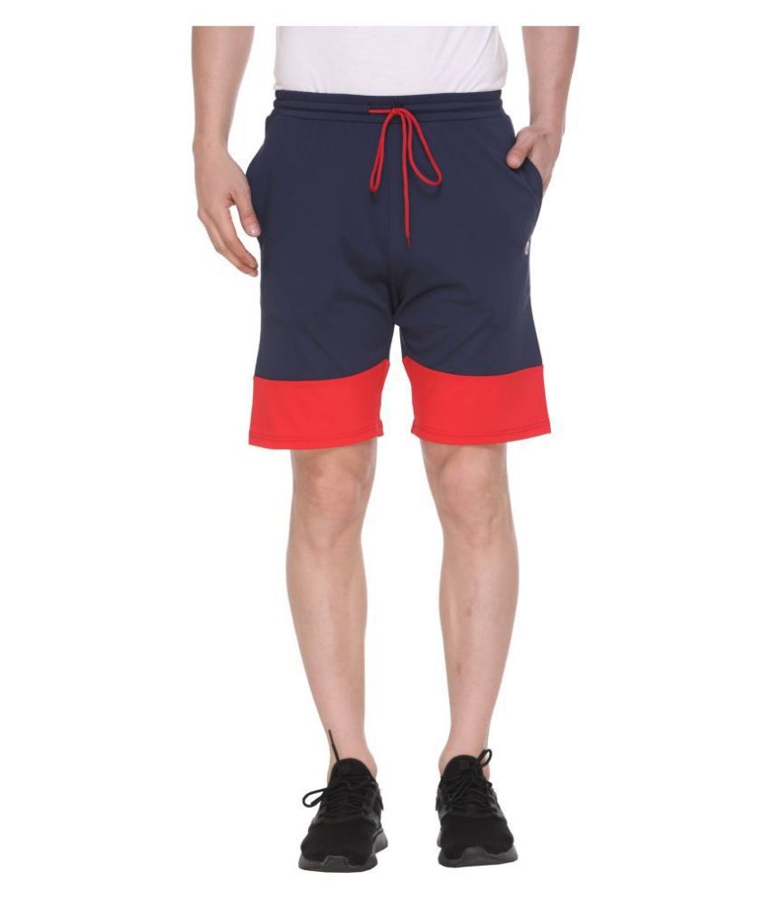 TEAM8 Navy Polyester Walking Shorts Single