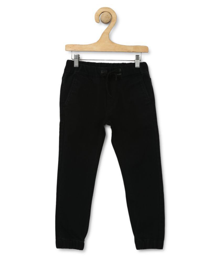     			Urbano Juniors Boy's Black Slim Fit Stretchable Jogger Jeans