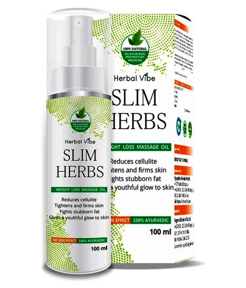Herbal Vibe Slim Herbs Oil Weight Loss Oil for Apply Purpose 100 ml