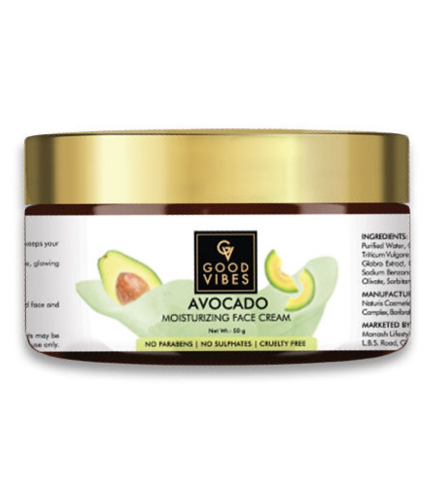 Good Vibes Moisturizing Face Cream Avocado (50 g) Buy Good Vibes