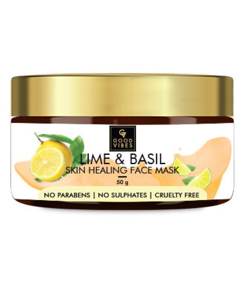 Good Vibes Skin Healing Face Mask Lime & Basil (50 g) Buy Good Vibes