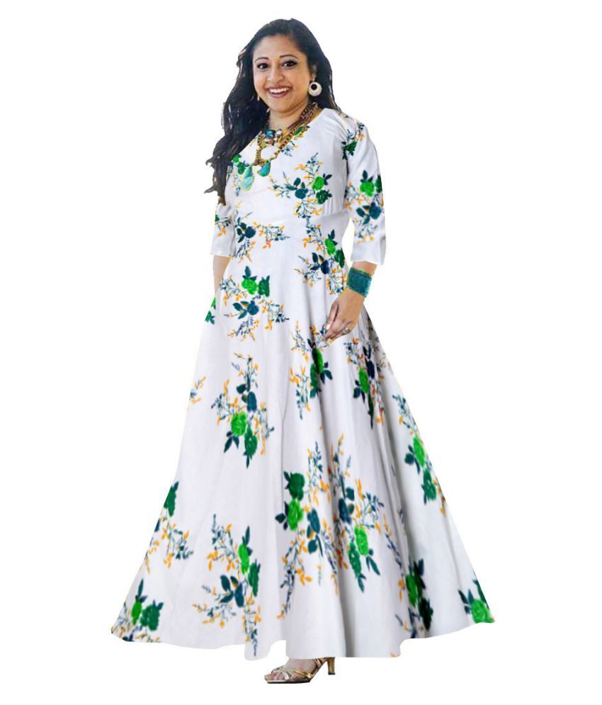 Gorangani Rayon Multi Color A- line 