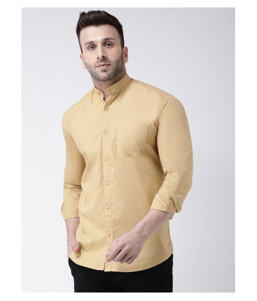     			Hangup 100 Percent Cotton Khaki Shirt